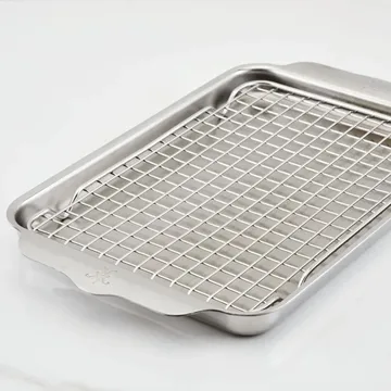 Hestan OvenBond koekenpan met ovenrooster - Roestvrij staal, 24x39 cm - Hestan