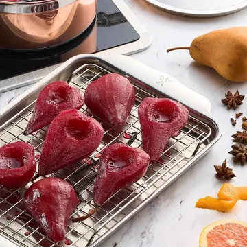 Hestan OvenBond koekenpan met ovenrooster - Roestvrij staal, 24x39 cm - Hestan