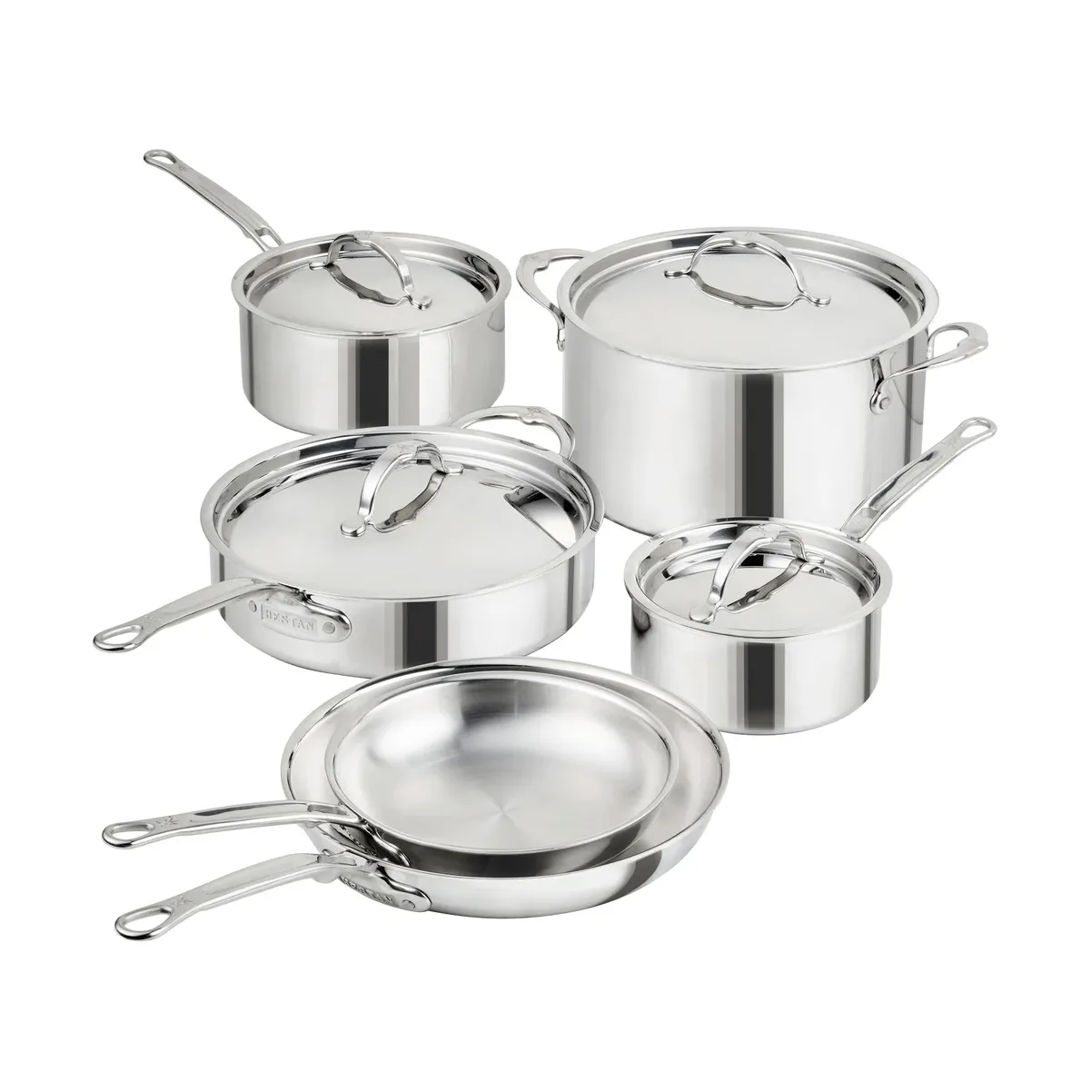 Hestan ProBond Luxe kook- en koekenpannenset, Roestvrij staal, 10-delig Hestan