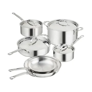 Hestan ProBond Luxe kook- en koekenpannenset - Roestvrij staal, 10-delig - Hestan
