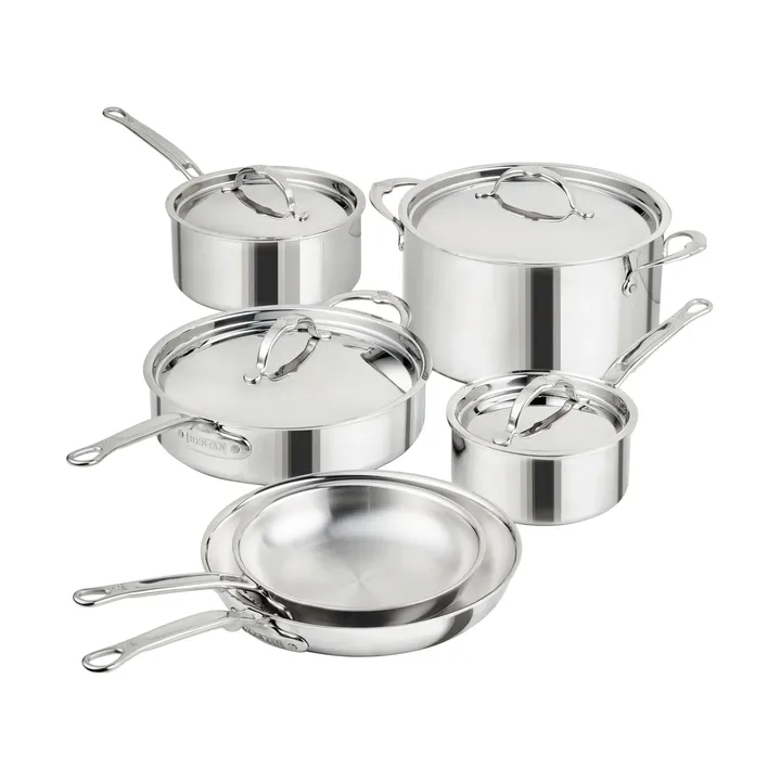 Hestan ProBond Luxe kook- en koekenpannenset - Roestvrij staal, 10-delig - Hestan