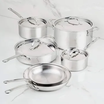 Hestan ProBond Luxe kook- en koekenpannenset - Roestvrij staal, 10-delig - Hestan