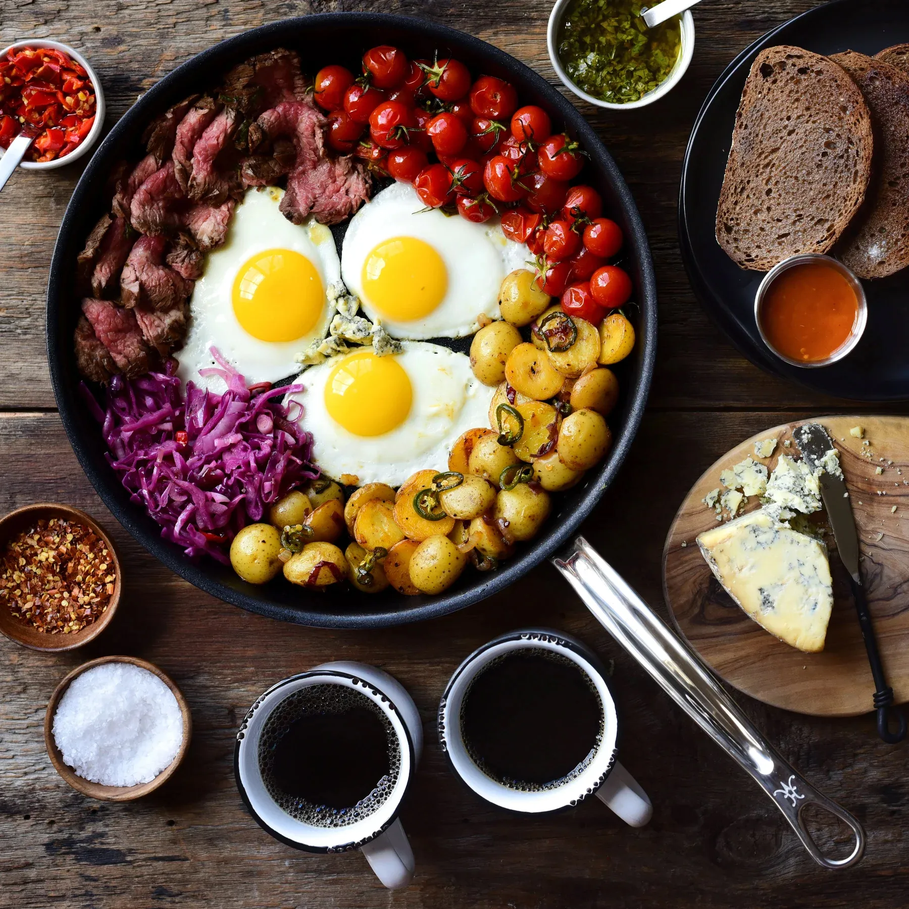 Hestan Probond non stick koekenpan 32 cm, Roestvrij staal Hestan