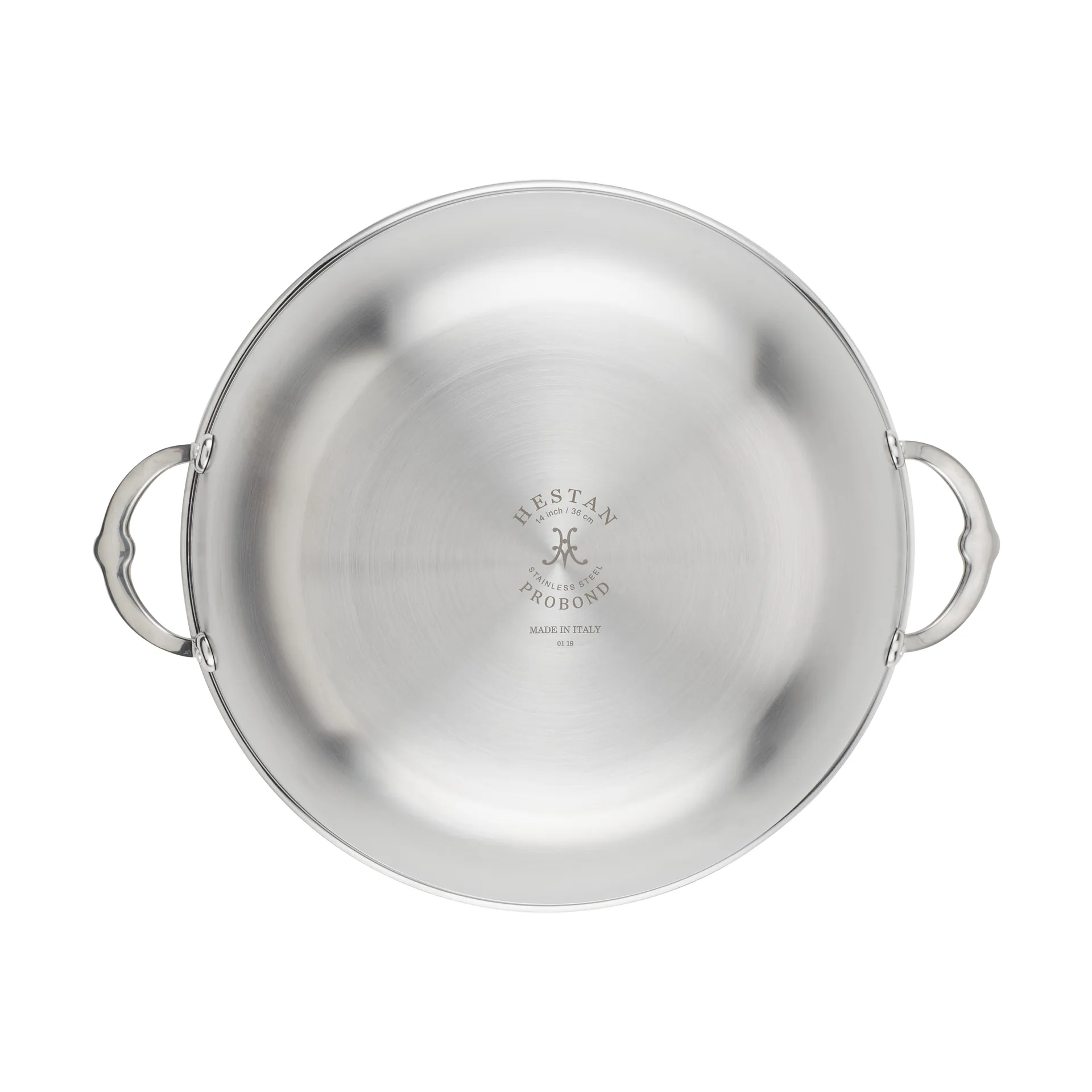 Hestan Probond wok met deksel 36 cm, Roestvrij staal Hestan