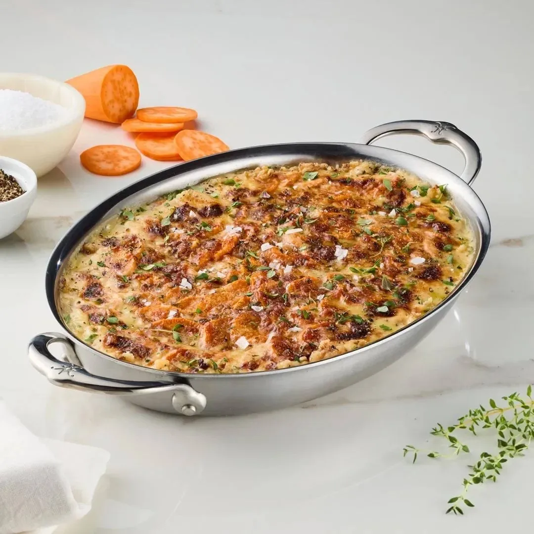 Hestan Provisions ovenschaal, Roestvrij staal, ovaal, 42,5x33,5 cm Hestan