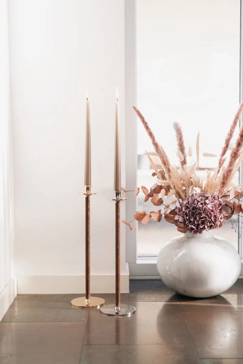 Alto Basso kandelaar, Massief messing Hilke Collection