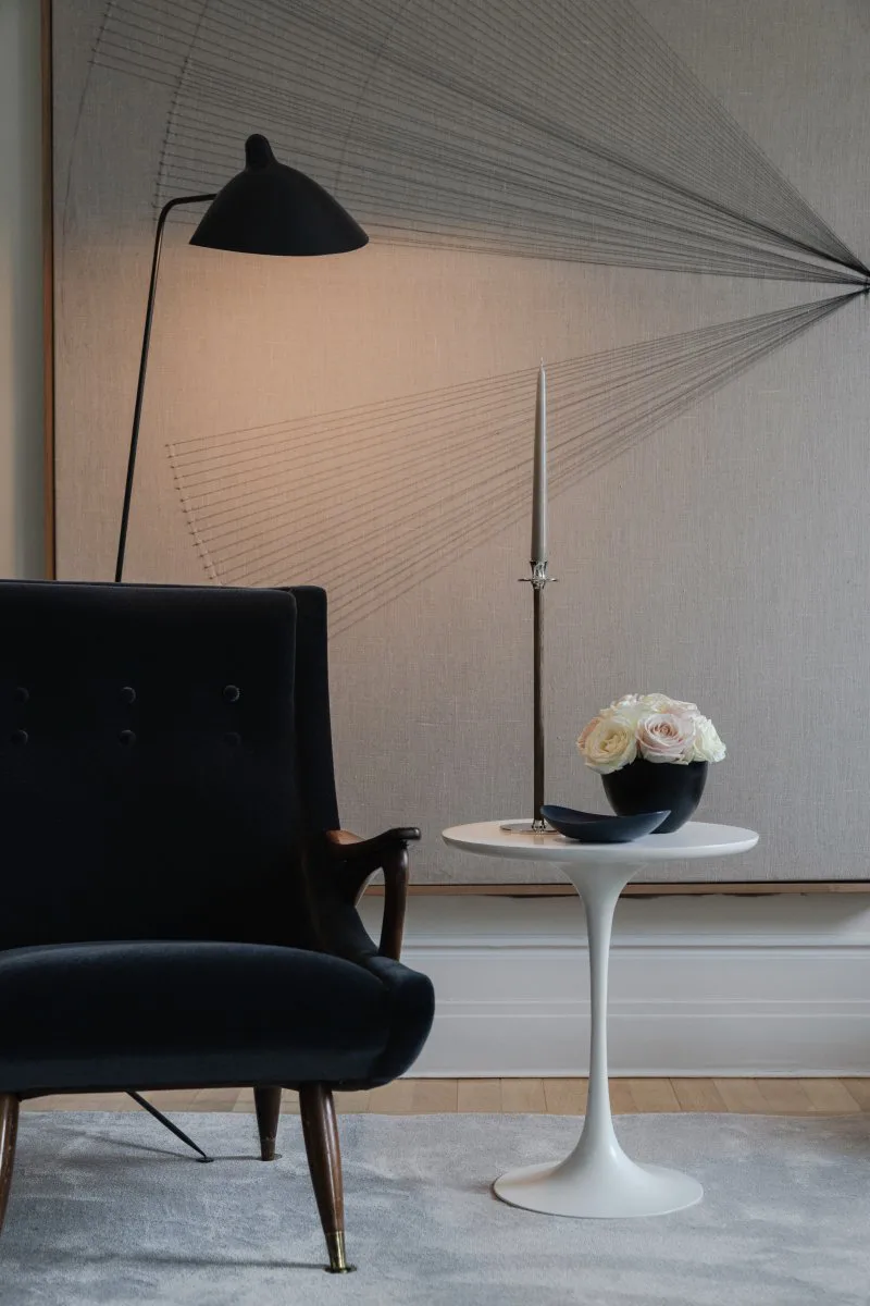 Alto Basso kandelaar, Vernikkeld messing Hilke Collection