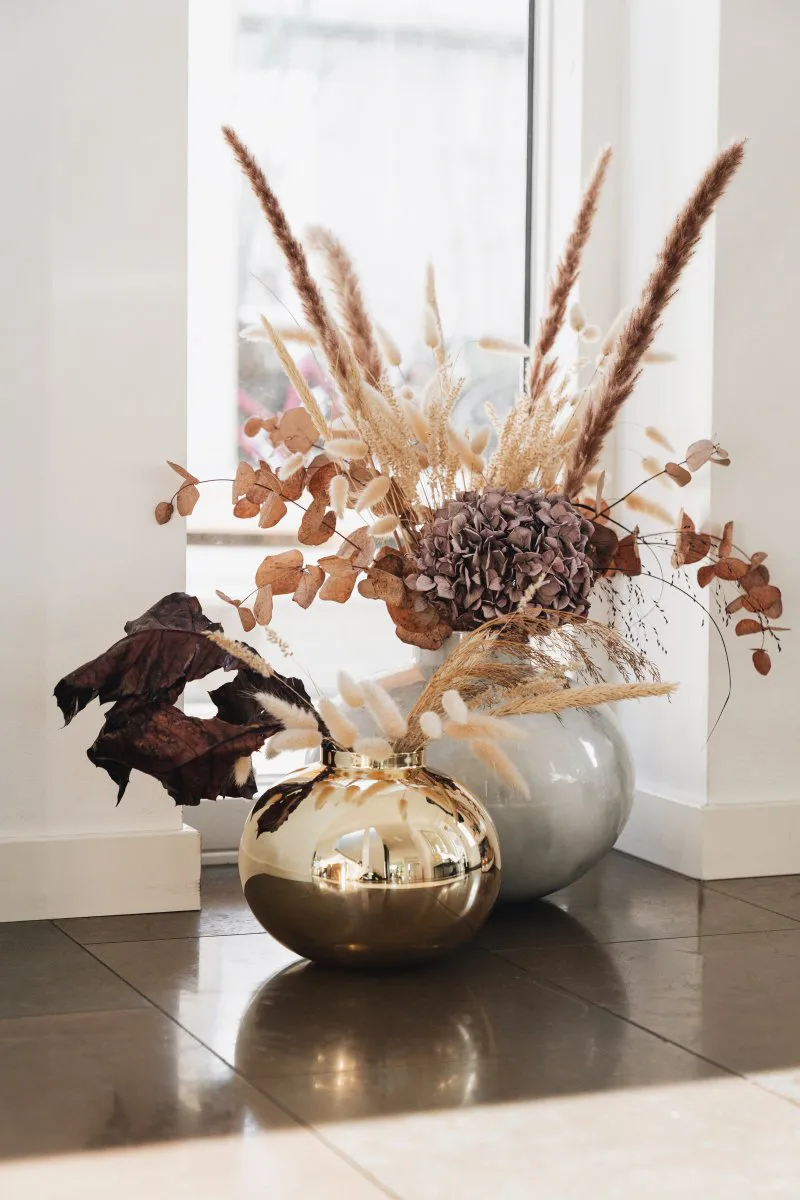 Amico vaas Ø20 cm, Massief messing Hilke Collection