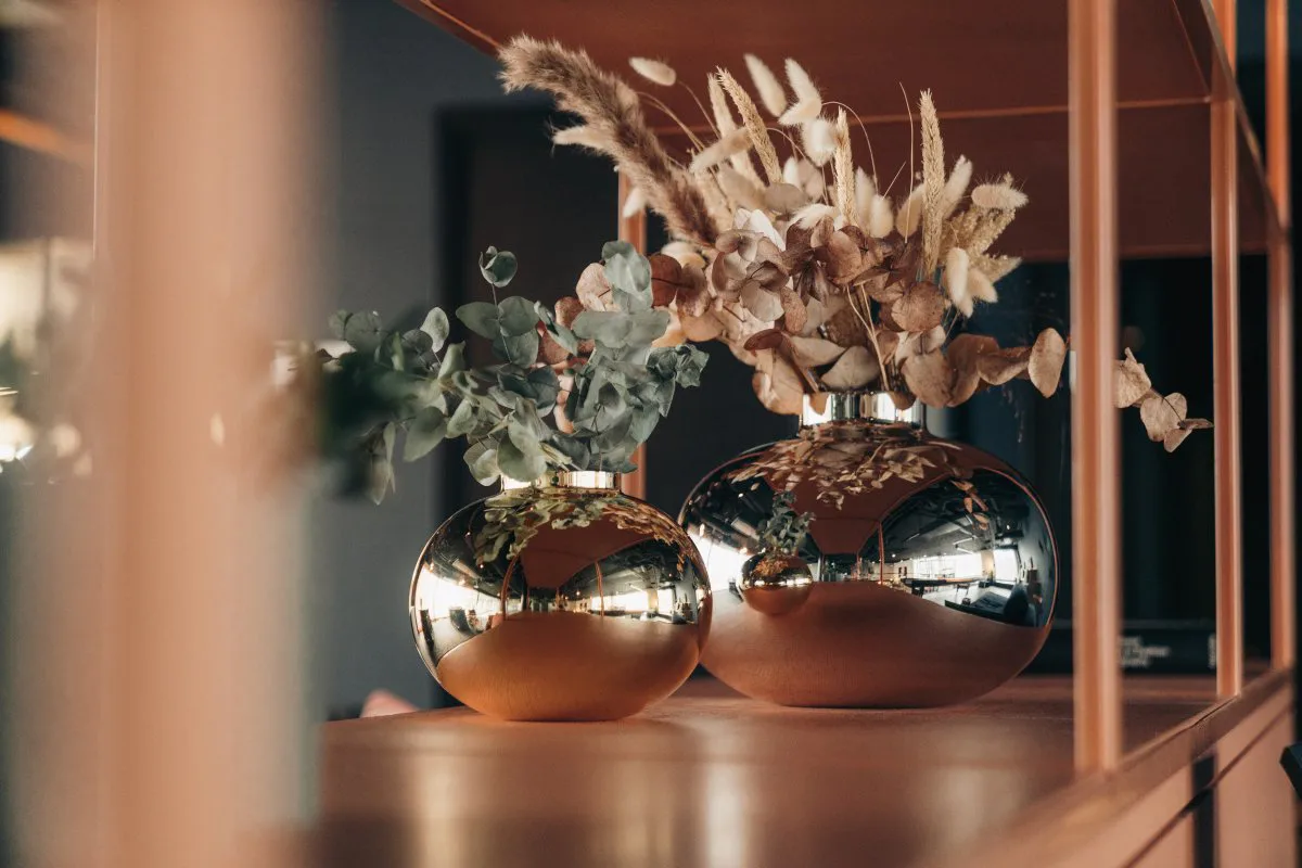 Amico vaas Ø20 cm, Massief messing Hilke Collection