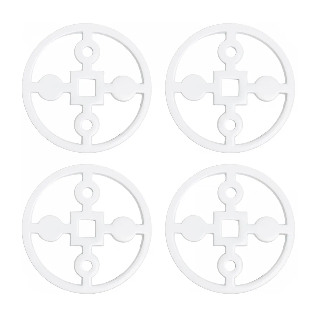 Anima Gemella glasonderzetters 4-pack, Wit Hilke Collection