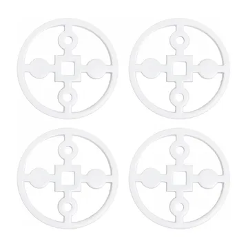 Anima Gemella glasonderzetters 4-pack - Wit - Hilke Collection