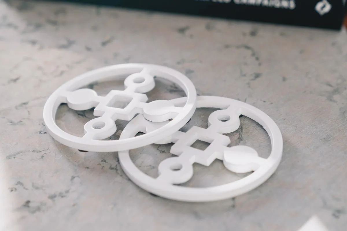 Anima Gemella glasonderzetters 4-pack, Wit Hilke Collection