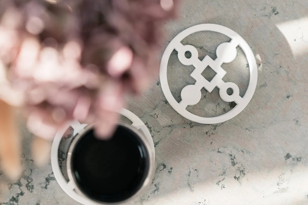 Anima Gemella glasonderzetters 4-pack, Wit Hilke Collection