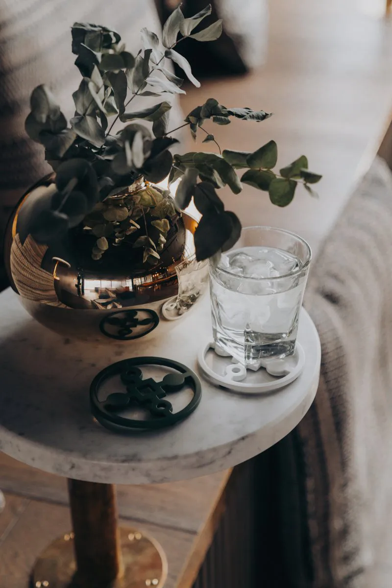 Anima Gemella glasonderzetters 4-pack, Wit Hilke Collection