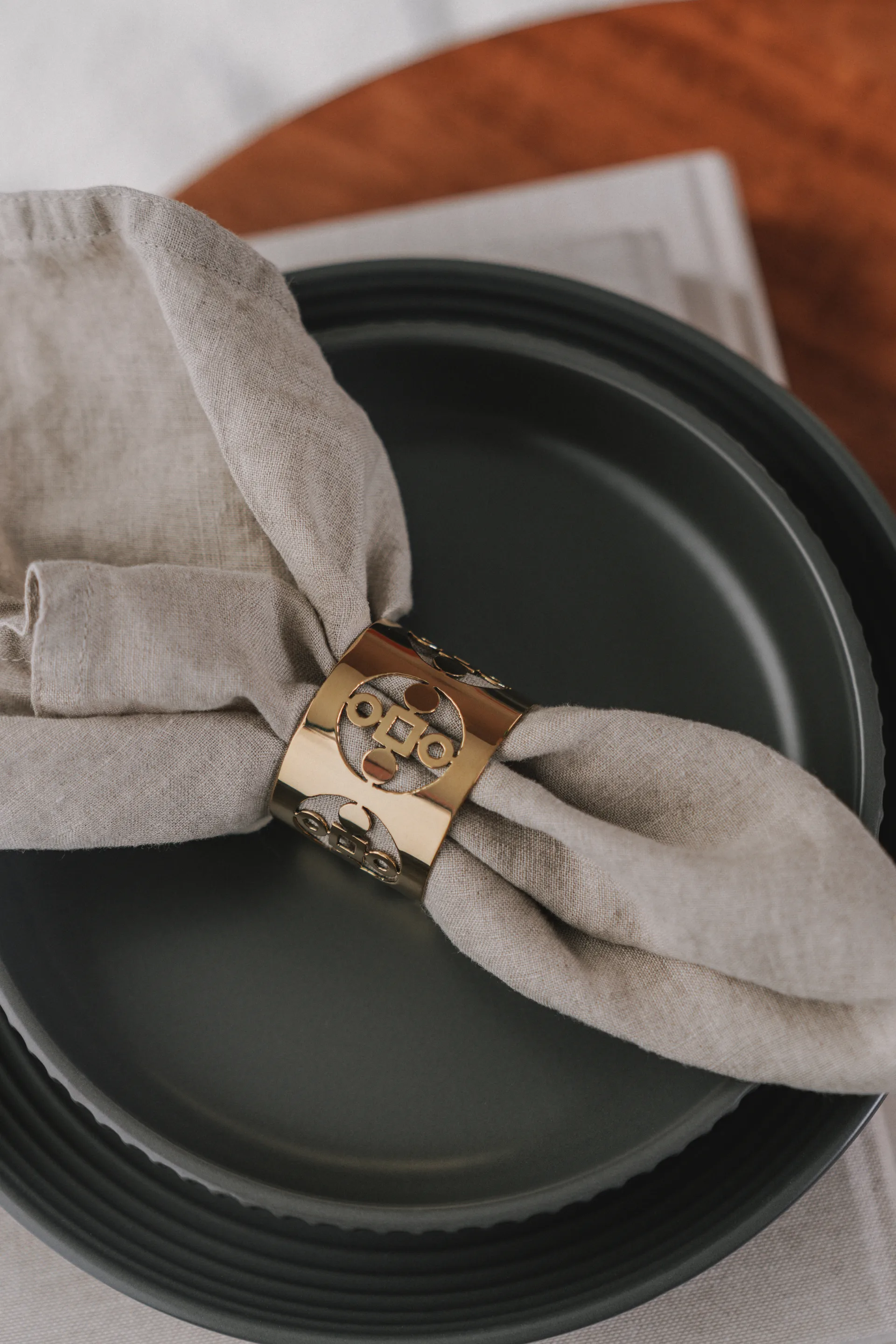 Anima Gemella servetring 2-pack, Koper Hilke Collection