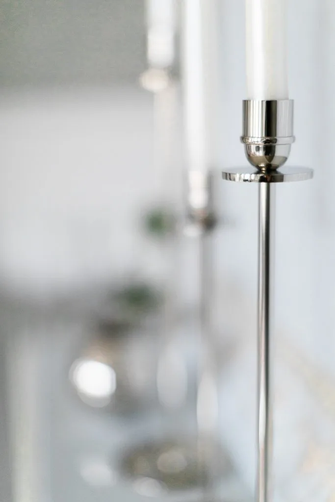 Chiaro Di Luna kandelaar 30 cm, Vernikkeld messing Hilke Collection