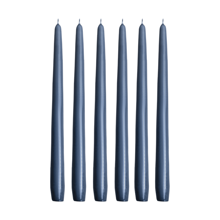 Herrgårdsljus kaarsen 30 cm 6-pack - Blauwgrijs - Hilke Collection