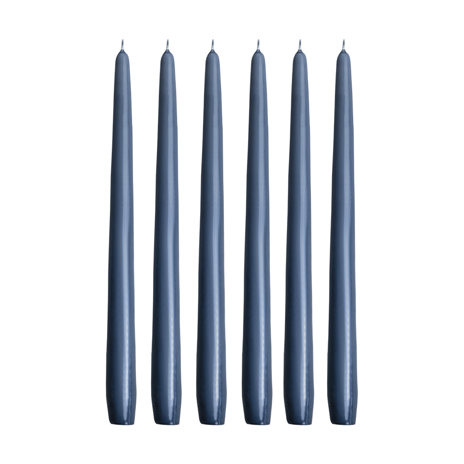 Hilke Collection Herrgårdsljus kaarsen 30 cm 6-pack Blauwgrijs