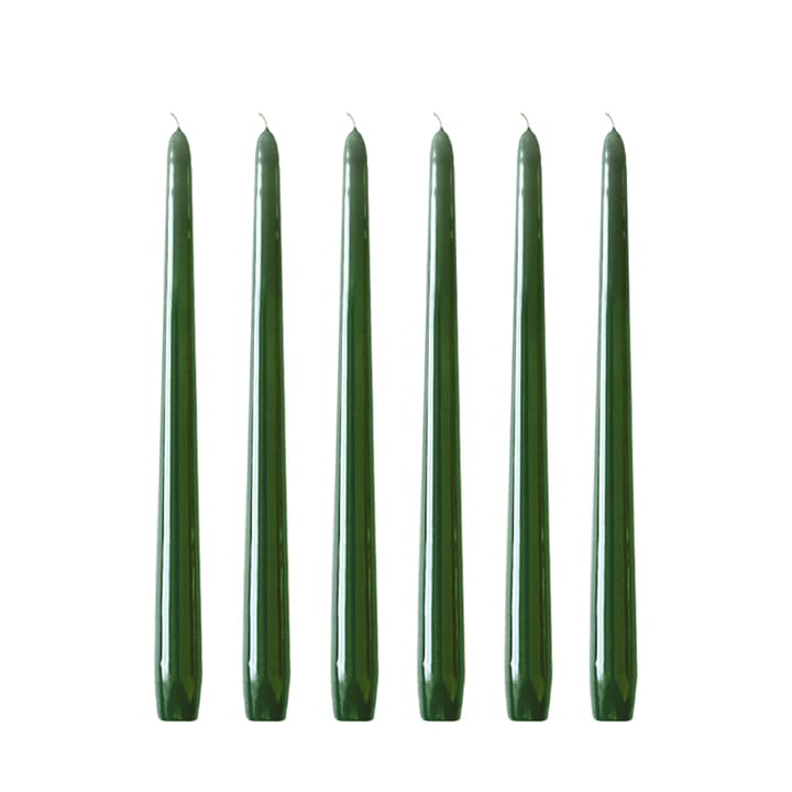 Herrgårdsljus kaarsen 30 cm 6-pack - Donkergroen - Hilke Collection