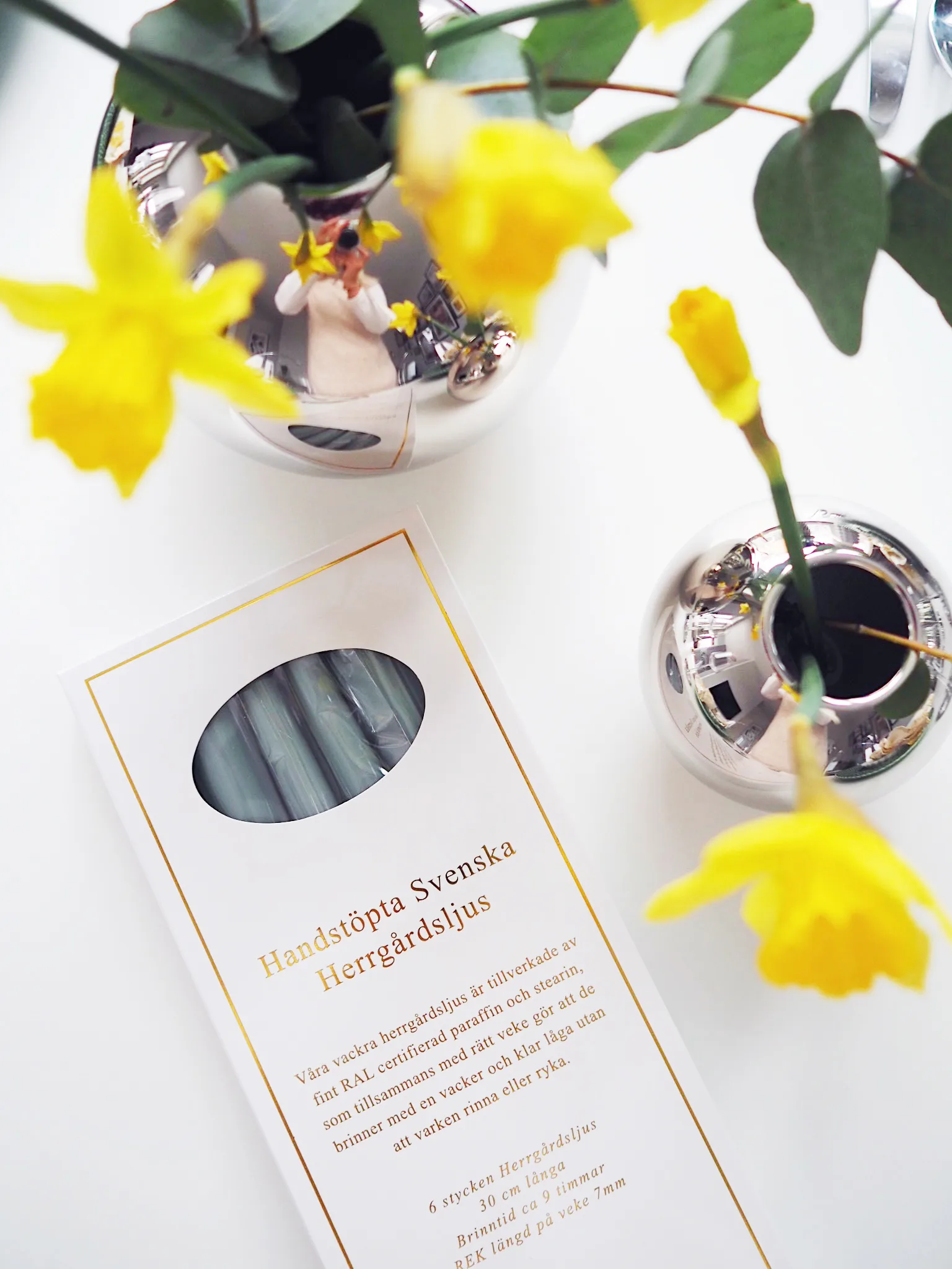 Herrgårdsljus kaarsen 30 cm 6-pack, Eucalyptus Hilke Collection