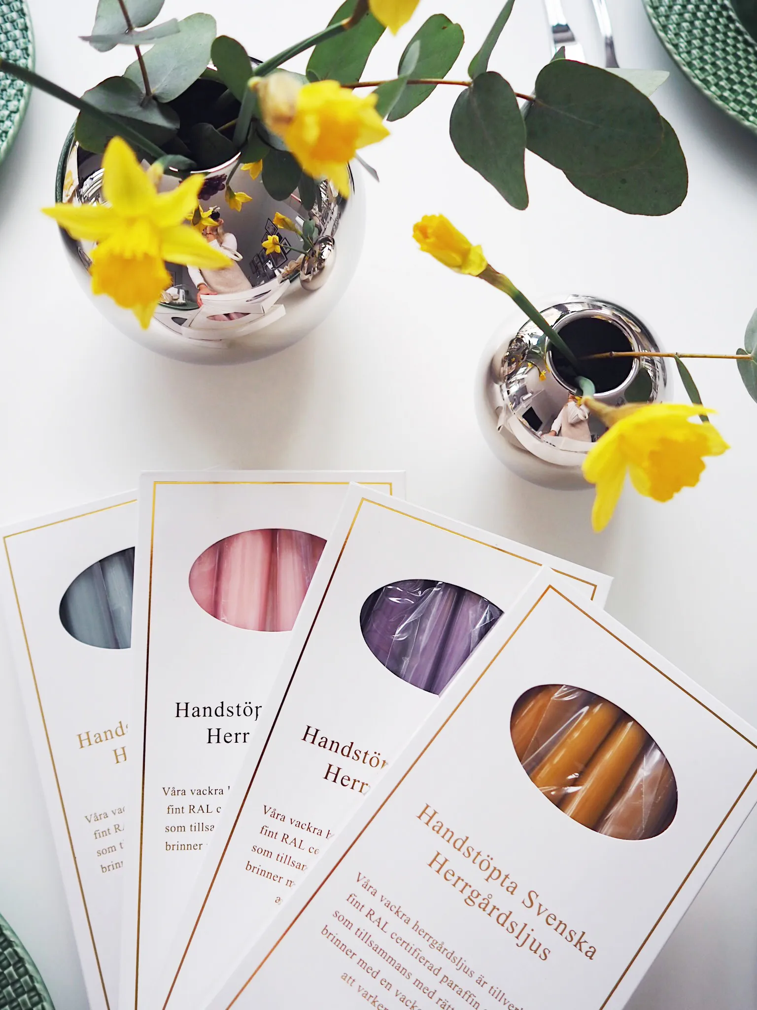 Herrgårdsljus kaarsen 30 cm 6-pack, Eucalyptus Hilke Collection