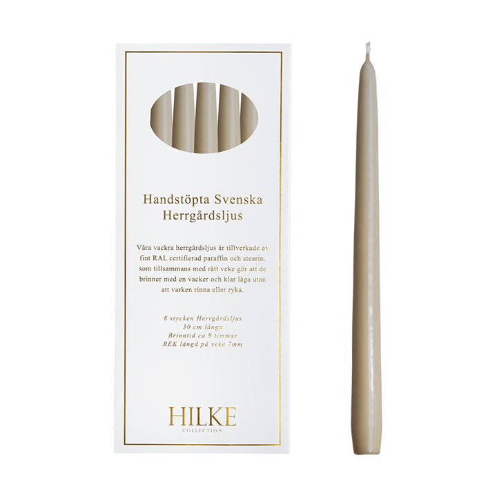 Herrgårdsljus kaarsen 30 cm 6-pack - Lichtbeige - Hilke Collection