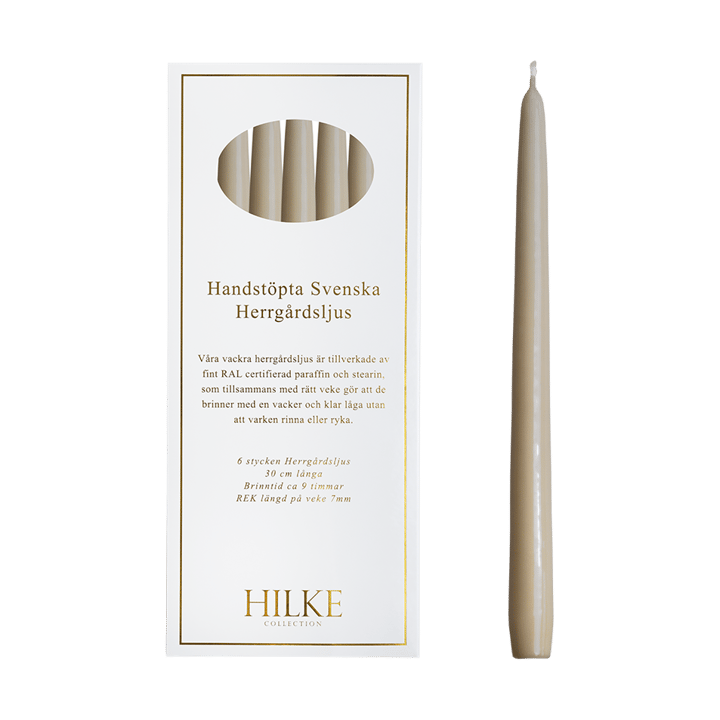 Herrgårdsljus kaarsen 30 cm 6-pack, Lichtbeige Hilke Collection
