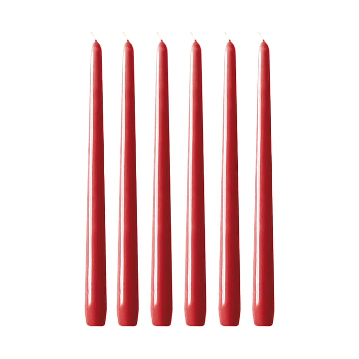 Herrgårdsljus kaarsen 30 cm 6-pack - Rode Glans - Hilke Collection