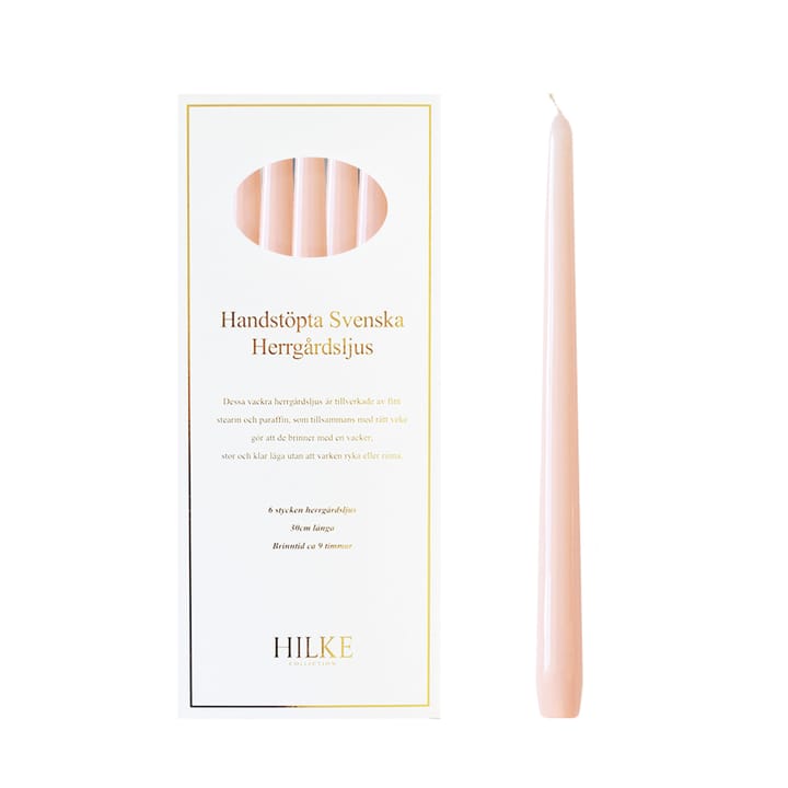 Herrgårdsljus kaarsen 30 cm 6-pack, Roze Glans Hilke Collection