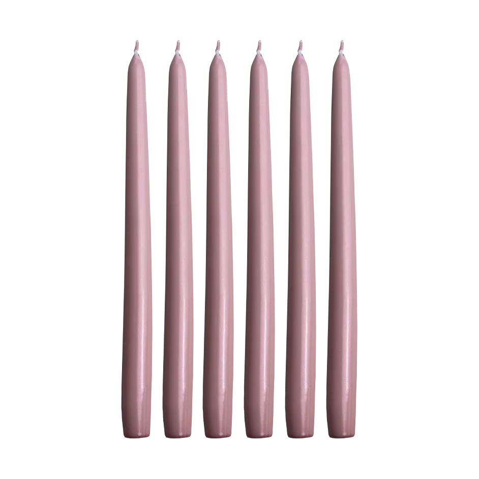 Herrgårdsljus kaarsen 30 cm 6-pack, Roze Metallic Hilke Collection