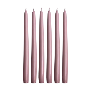 Herrgårdsljus kaarsen 30 cm 6-pack - Roze Metallic - Hilke Collection