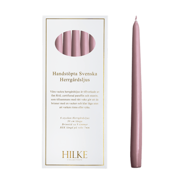 Herrgårdsljus kaarsen 30 cm 6-pack - Roze Metallic - Hilke Collection