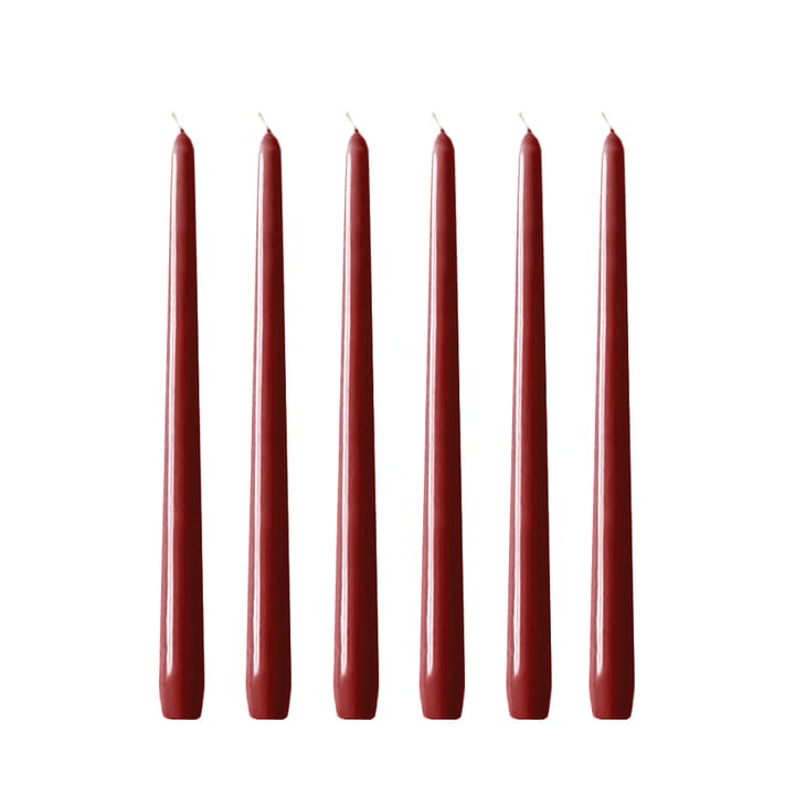 Herrgårdsljus kaarsen 30 cm 6-pack - Wijnrode glans - Hilke Collection