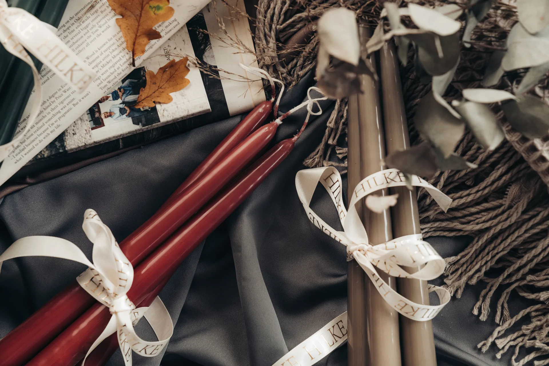 Herrgårdsljus kaarsen 30 cm 6-pack, Wijnrode glans Hilke Collection