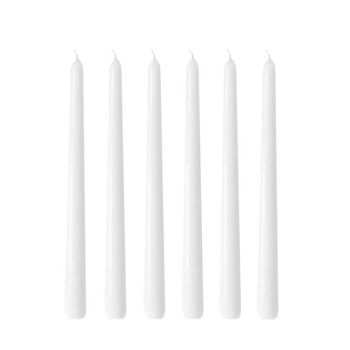 Herrgårdsljus kaarsen 30 cm 6-pack - Wit glans - Hilke Collection