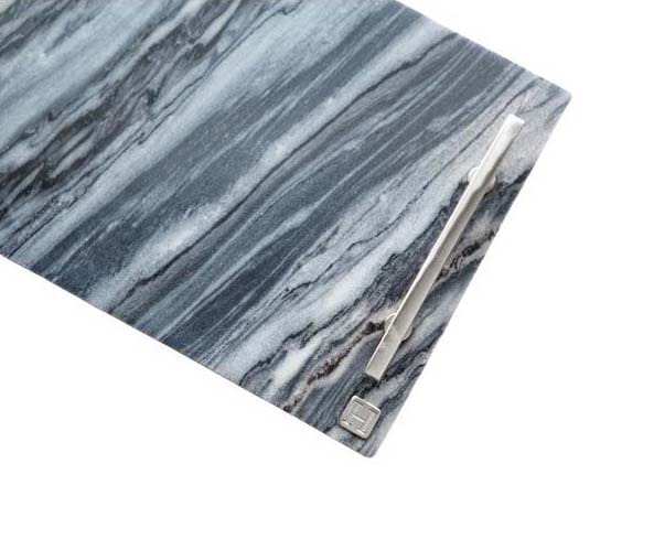 Hilke Collection dienblad 40,5x25,5 cm, Grijs marmer-vernikkeld messing Hilke Collection