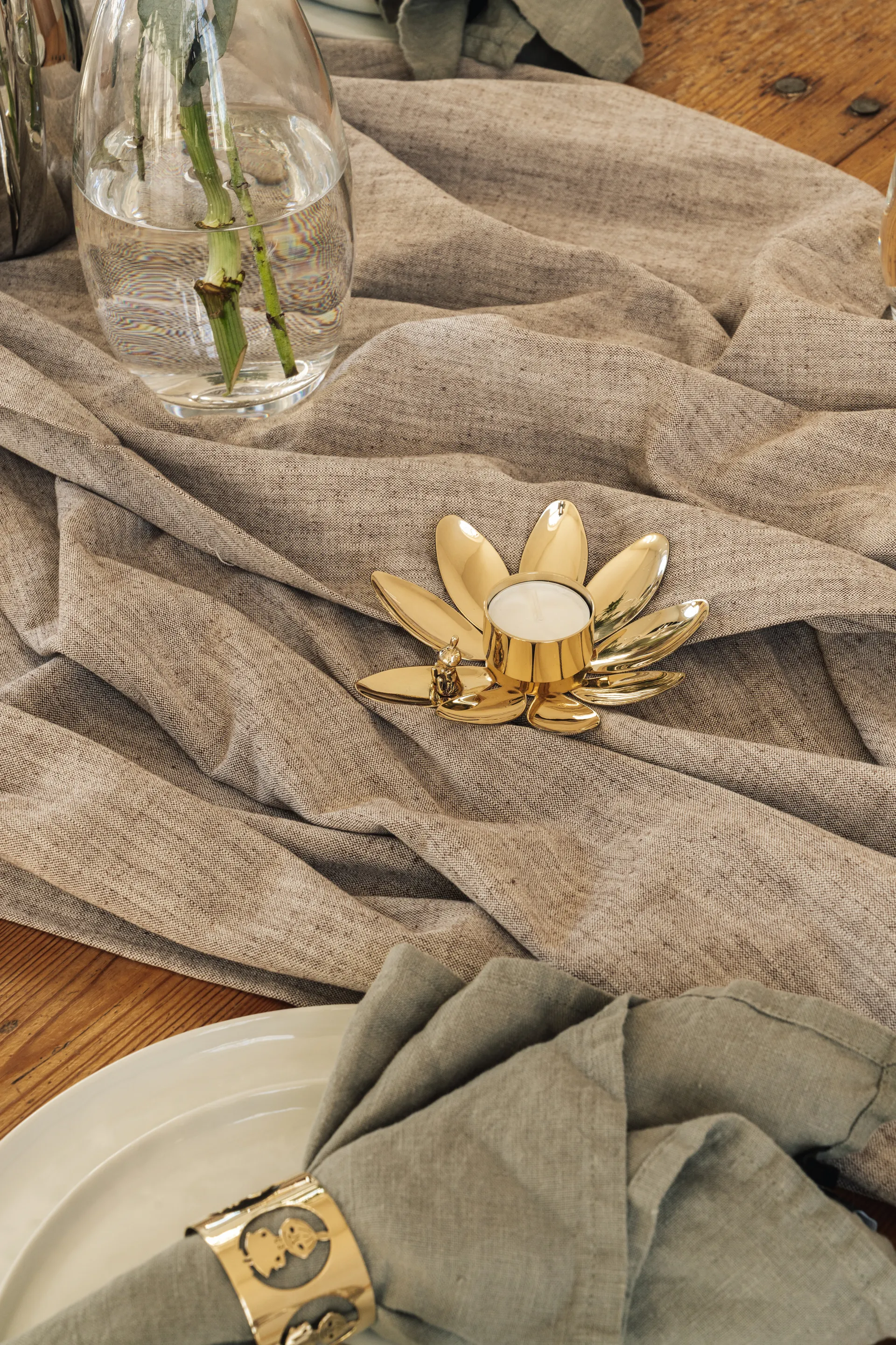 Hilke X Moomin Little My kandelaar, Messing Hilke Collection