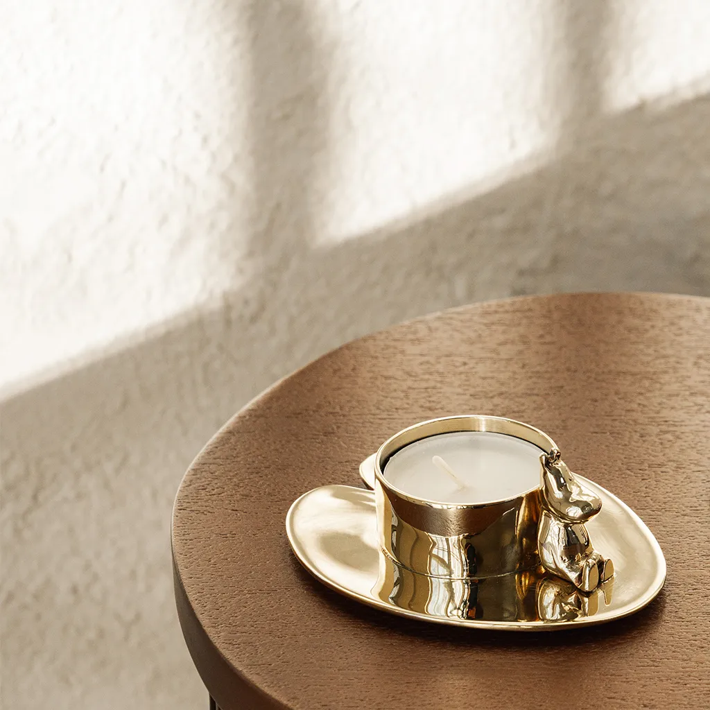 Hilke X Moomin No.3 kandelaar, Messing Hilke Collection