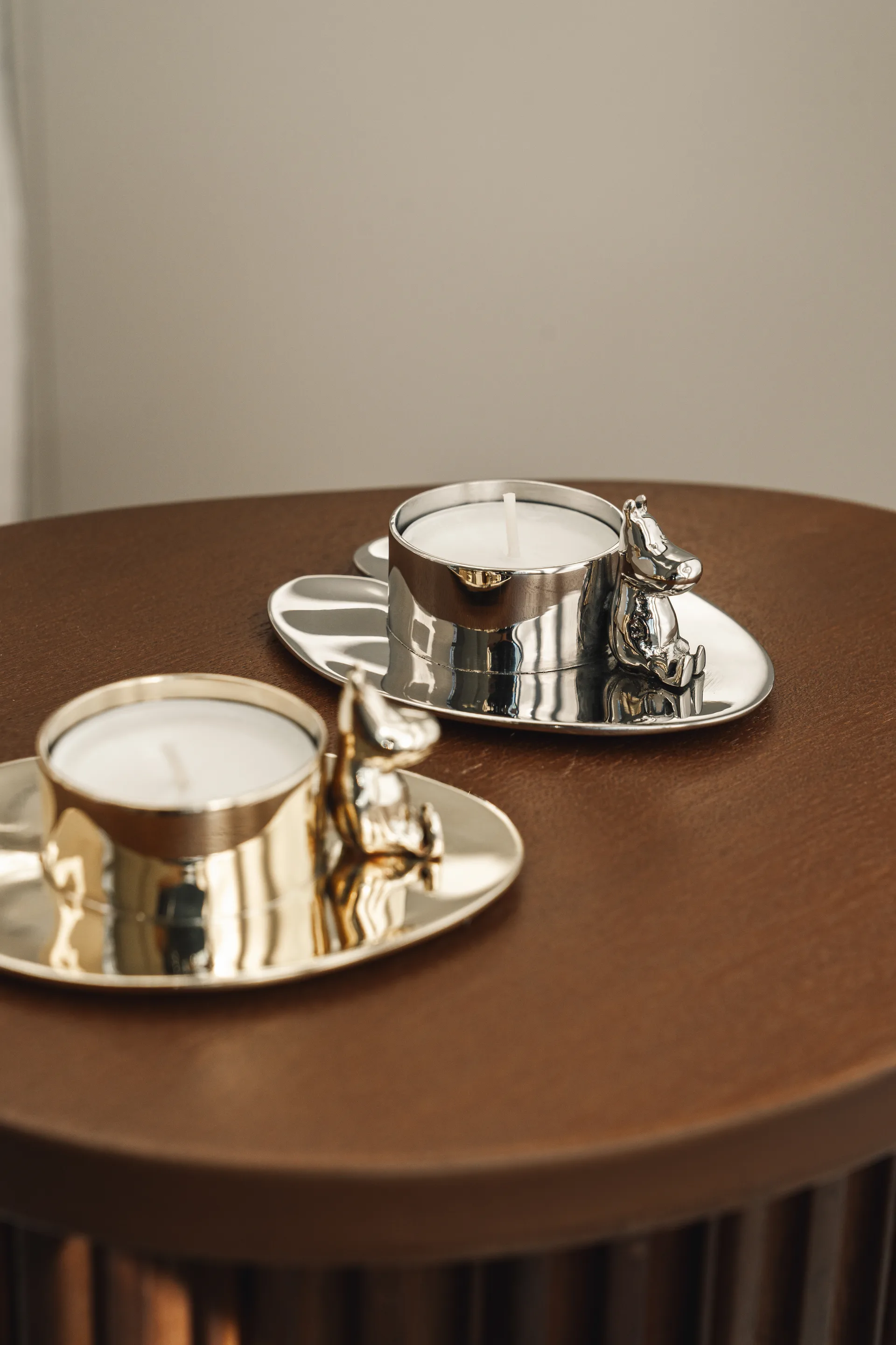 Hilke X Moomin No.3 kandelaar, Vernikkeld messing Hilke Collection