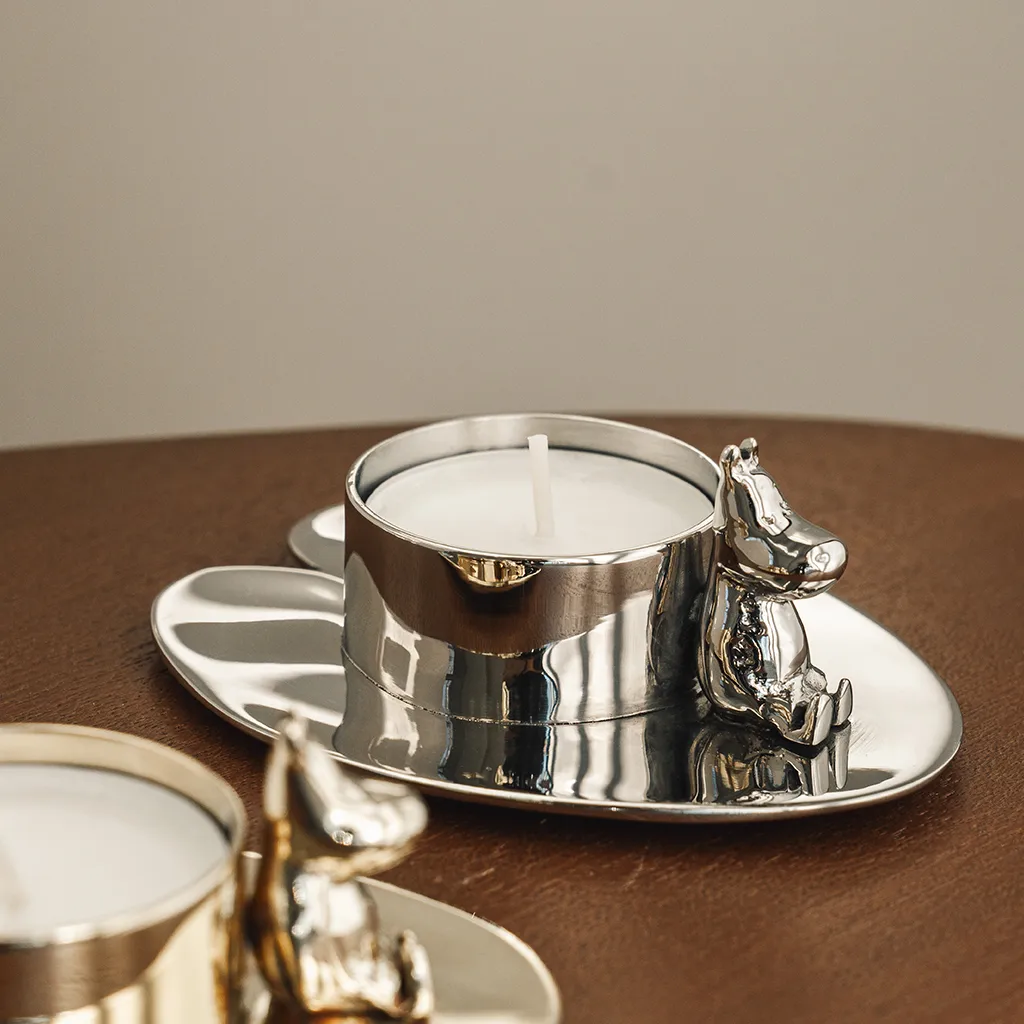Hilke X Moomin No.3 kandelaar, Vernikkeld messing Hilke Collection