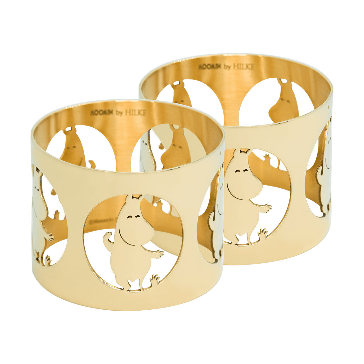 Hilke Collection Hilke X Moomin servetringen Moomintroll 2-pack Messing