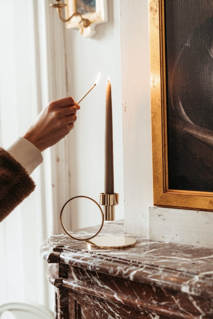 Insieme kandelaar, Massief messing Hilke Collection