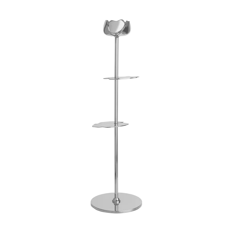 Ninfea Alta kandelaar 40 cm, Vernikkeld messing Hilke Collection