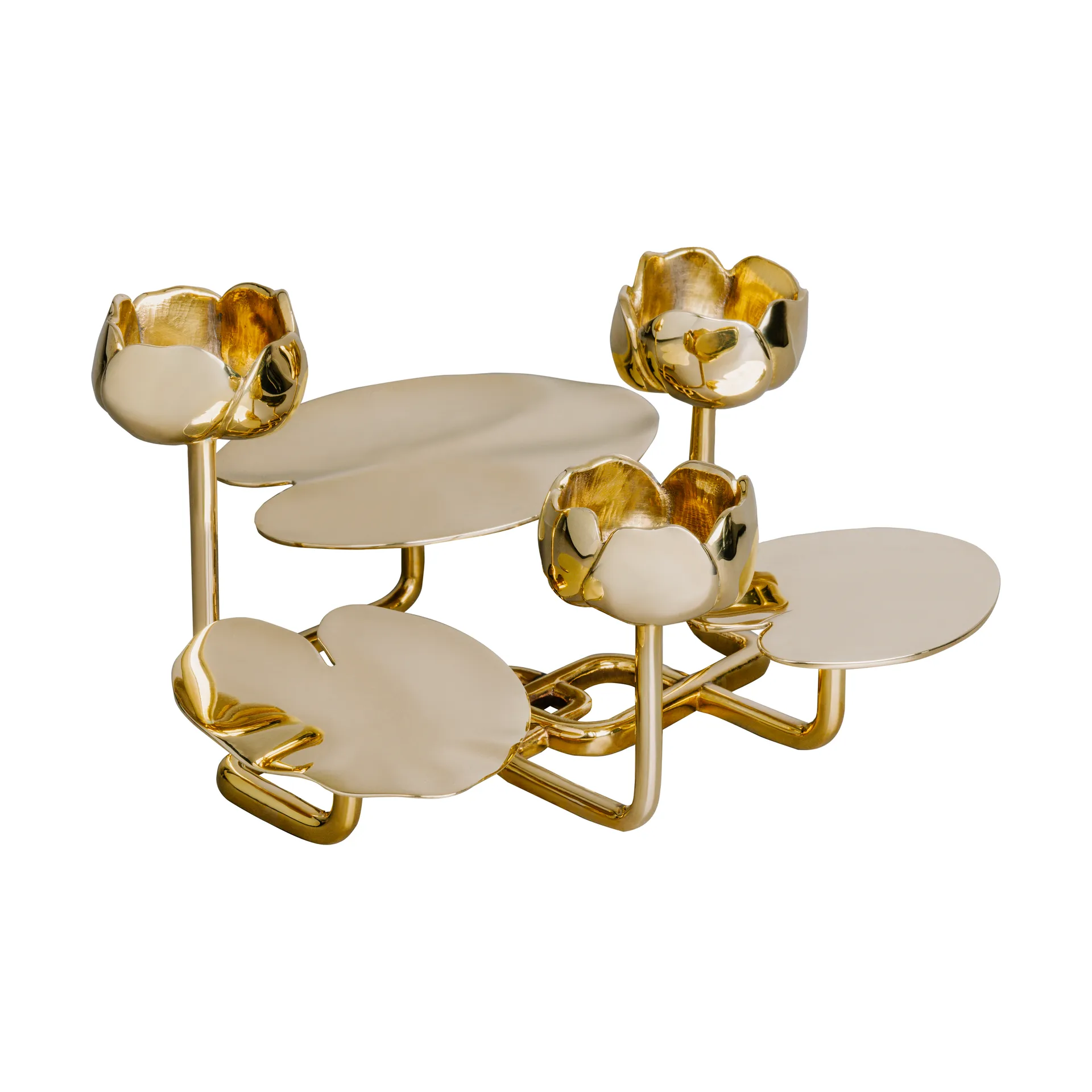 Ninfea grande kandelaar, Koper Hilke Collection