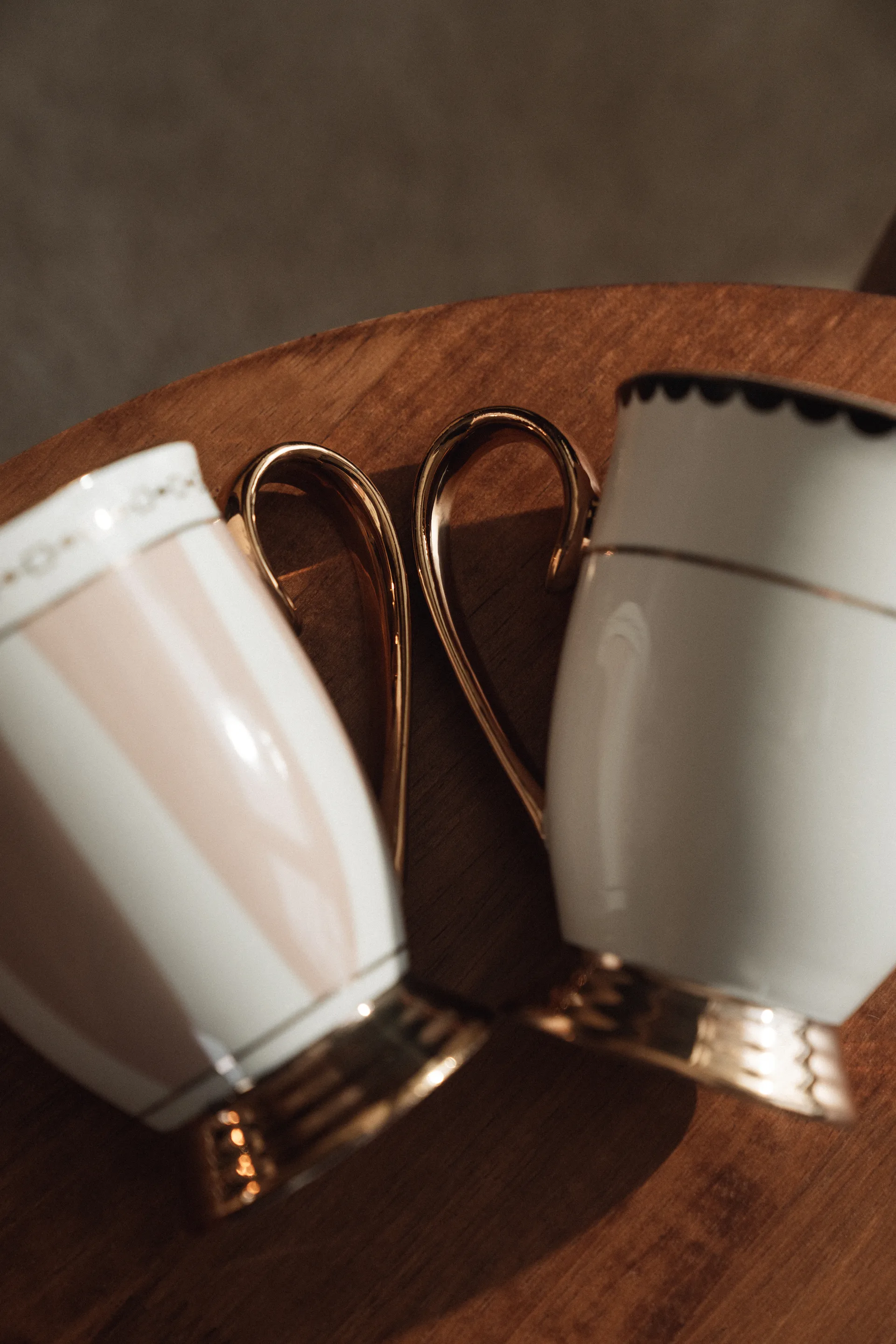 Strisce Rosa mok 28 cl, Roze-wit-goud Hilke Collection