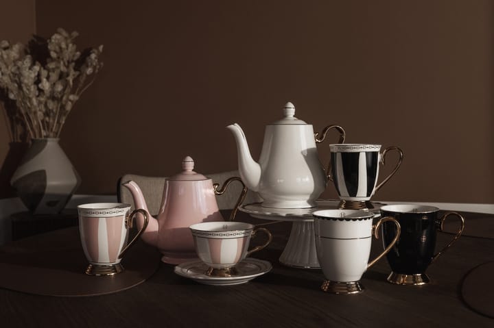 Strisce Rosa mok 28 cl, Roze-wit-goud Hilke Collection