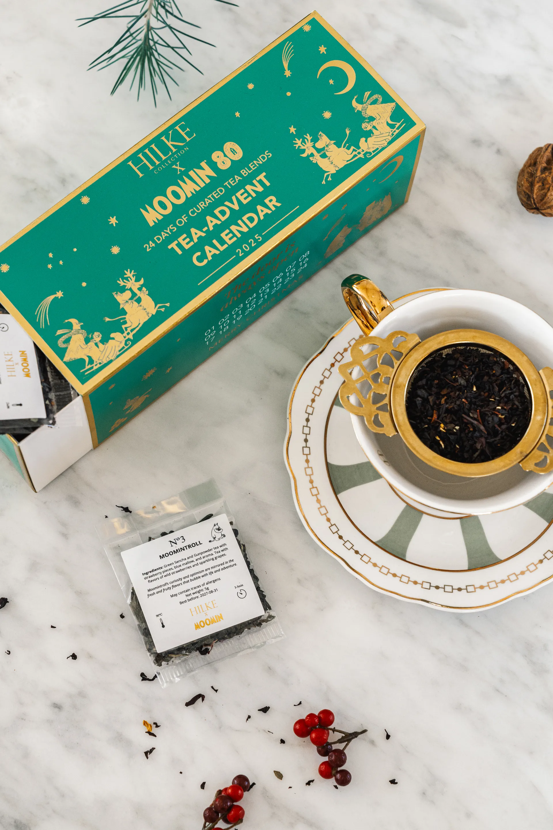 Strisce Salvia kop met schotel, 22 cl Hilke Collection