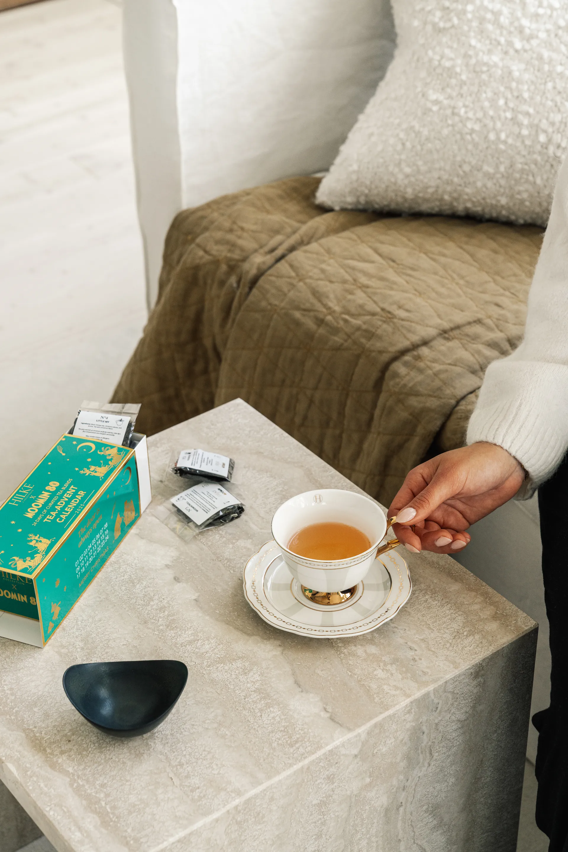 Strisce Tortora kop met schotel, 22 cl Hilke Collection