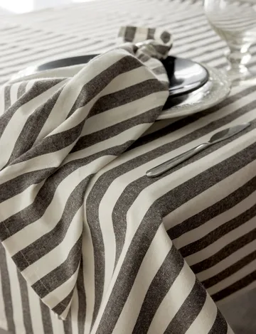 Bretagne stoffen servet 50x50 cm 4-pack - Chocolade - Himla