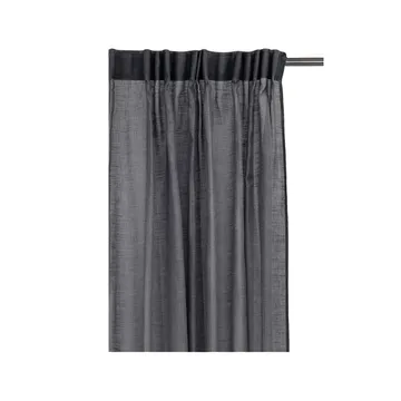 Dalsland Gordijn - charcoal, plooiband en kanaal - Himla